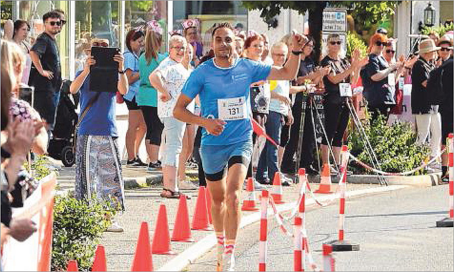 Timo Böhl (Busch-Jaeger) lief mit der Bestzeit über die Ziellinie. (Foto: Nasser Trabulsi)  
